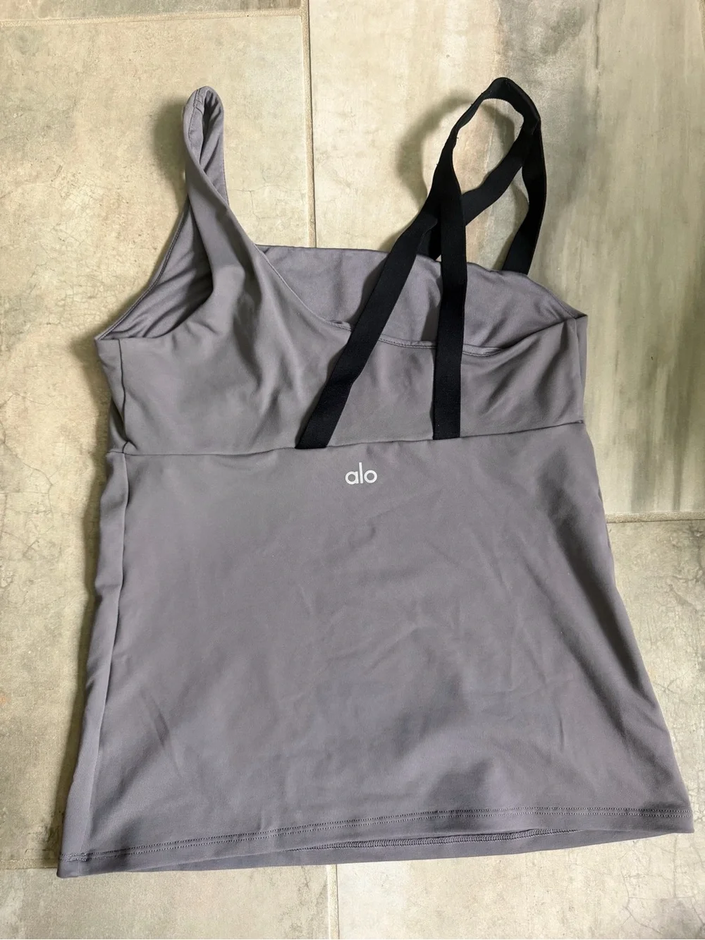 Alo Yoga Repose Asymmetrical One Shoulder Tank in purple dusk Size S